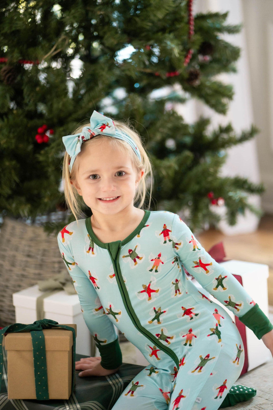 Snow Much Fun One-Piece Zipper Pajamas