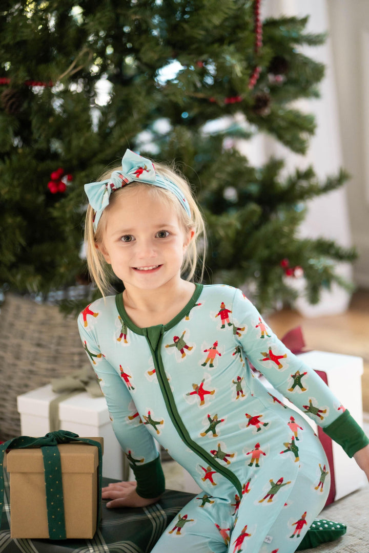 Snow Much Fun One-Piece Zipper Pajamas