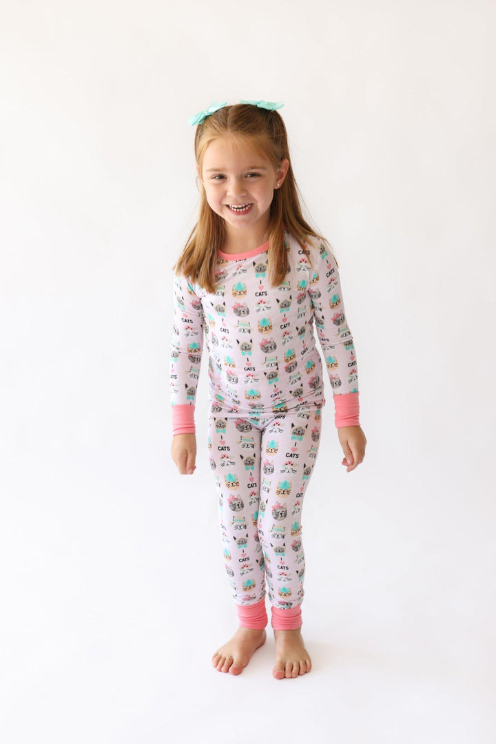 I <3 Cats Kids' Two-Piece Pajama Set