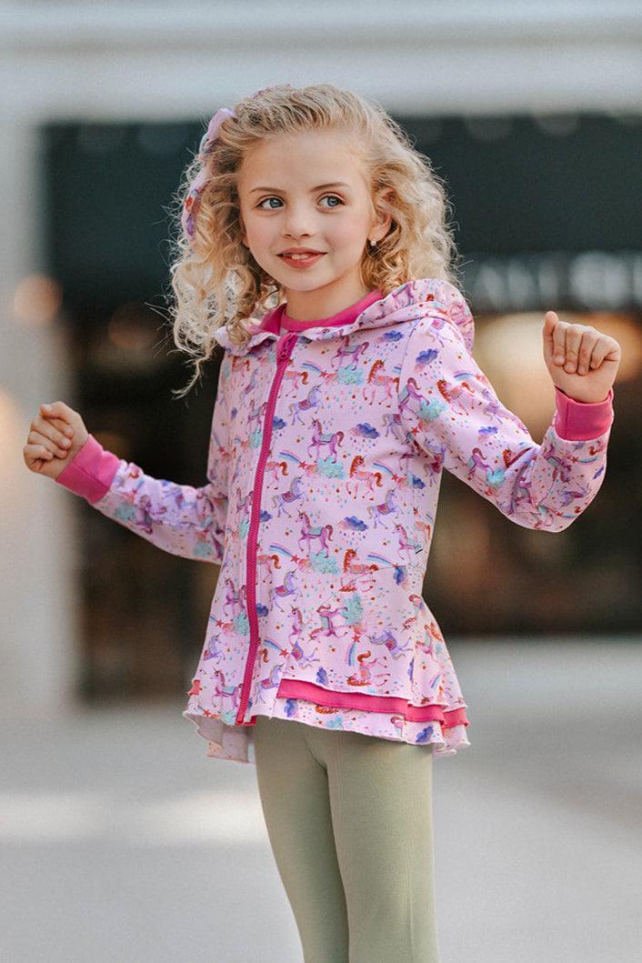 Magical Unicorns- Girls' Peplum Jacket