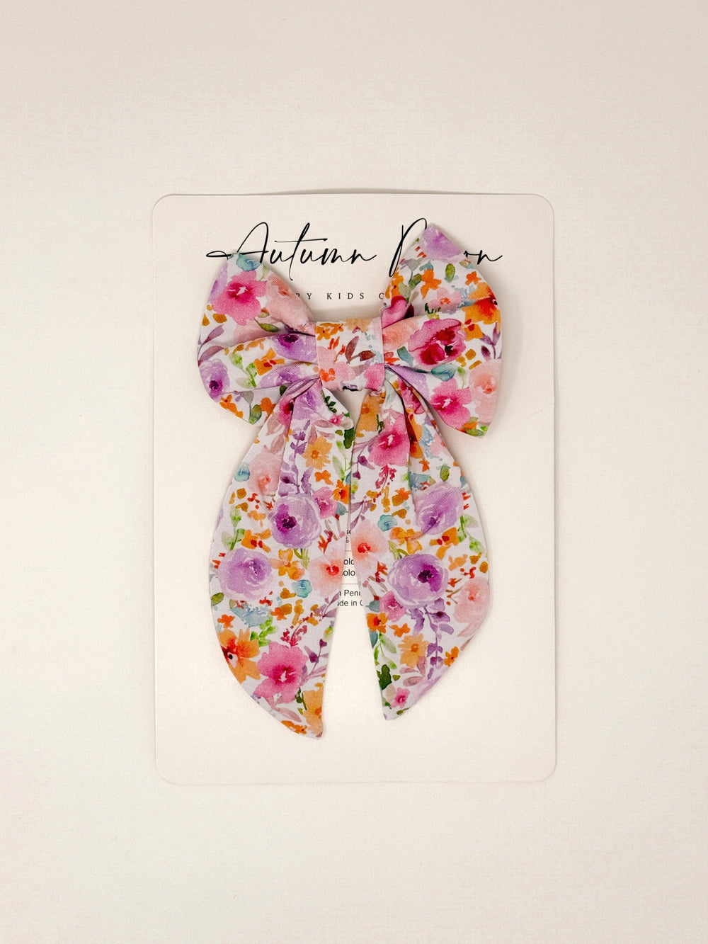 Flower Garden - Large Girls Hair Bow