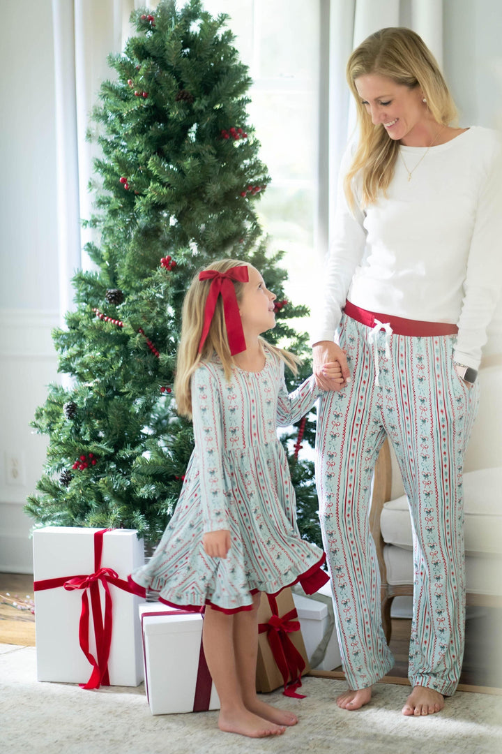 Vintage Christmas Girls' Twirl Dress