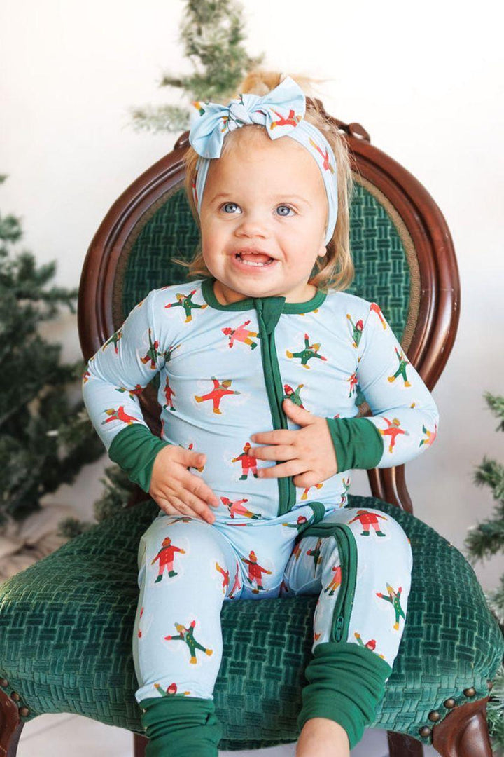 Snow Much Fun One-Piece Zipper Pajamas
