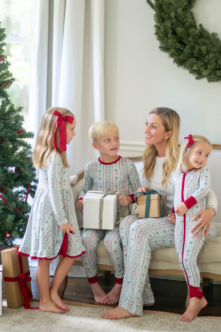 Vintage Christmas Girls' Twirl Dress