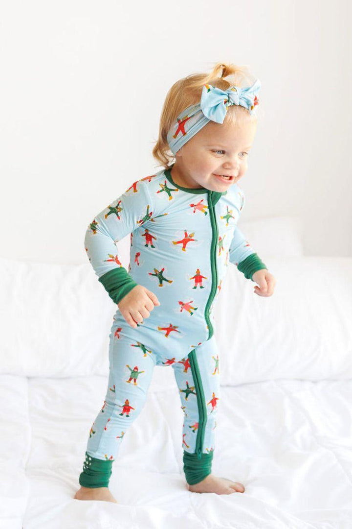 Snow Much Fun One-Piece Zipper Pajamas