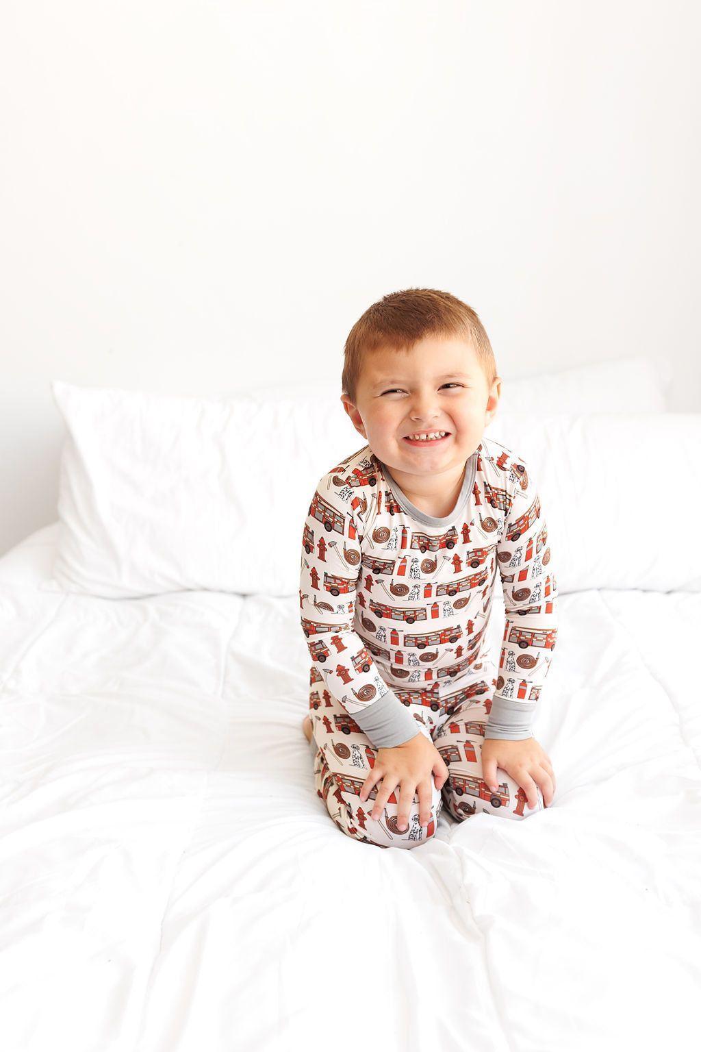 Firehouse Friends Kid's Bamboo Two-Piece Pajama Set