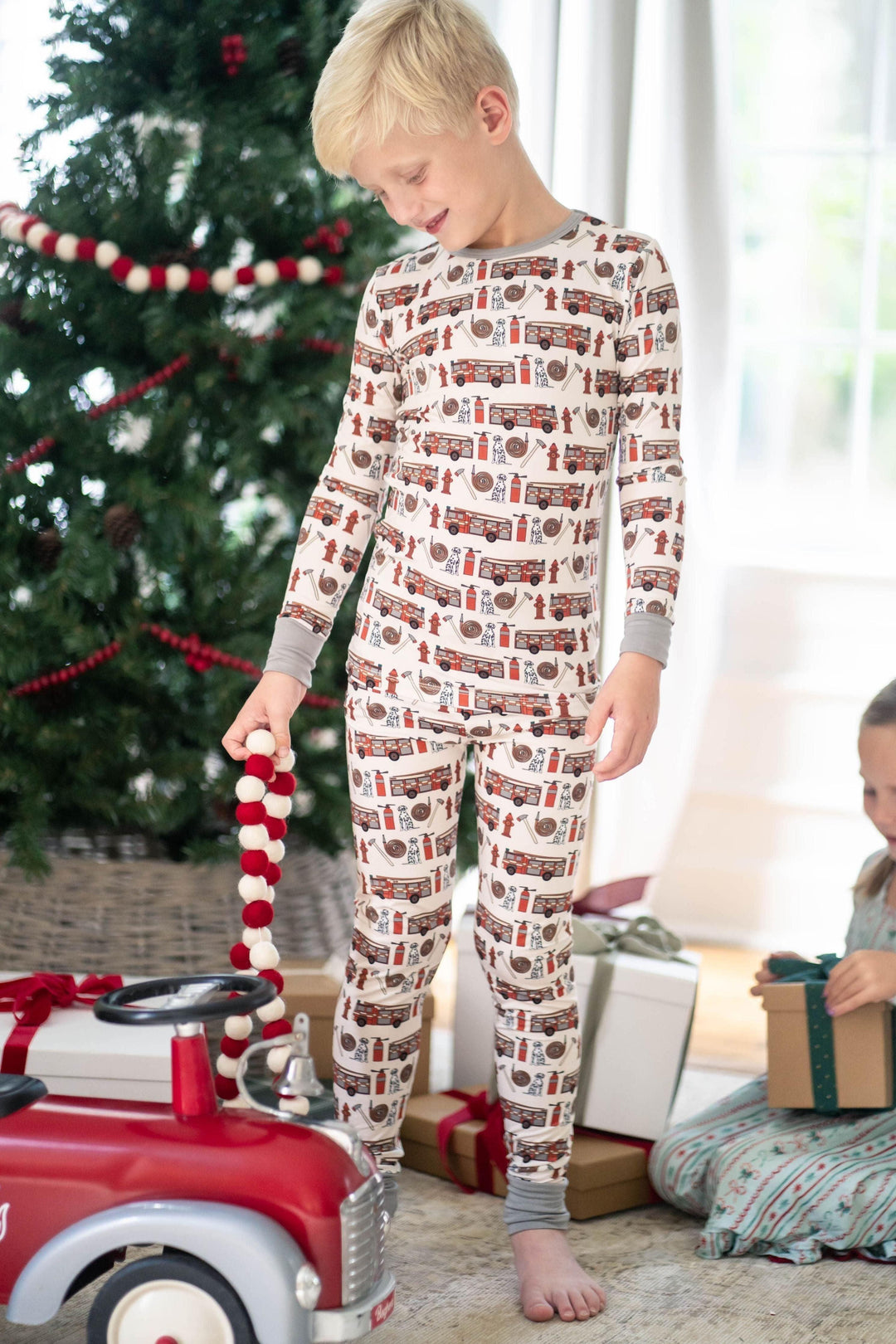 Firehouse Friends Kid's Bamboo Two-Piece Pajama Set