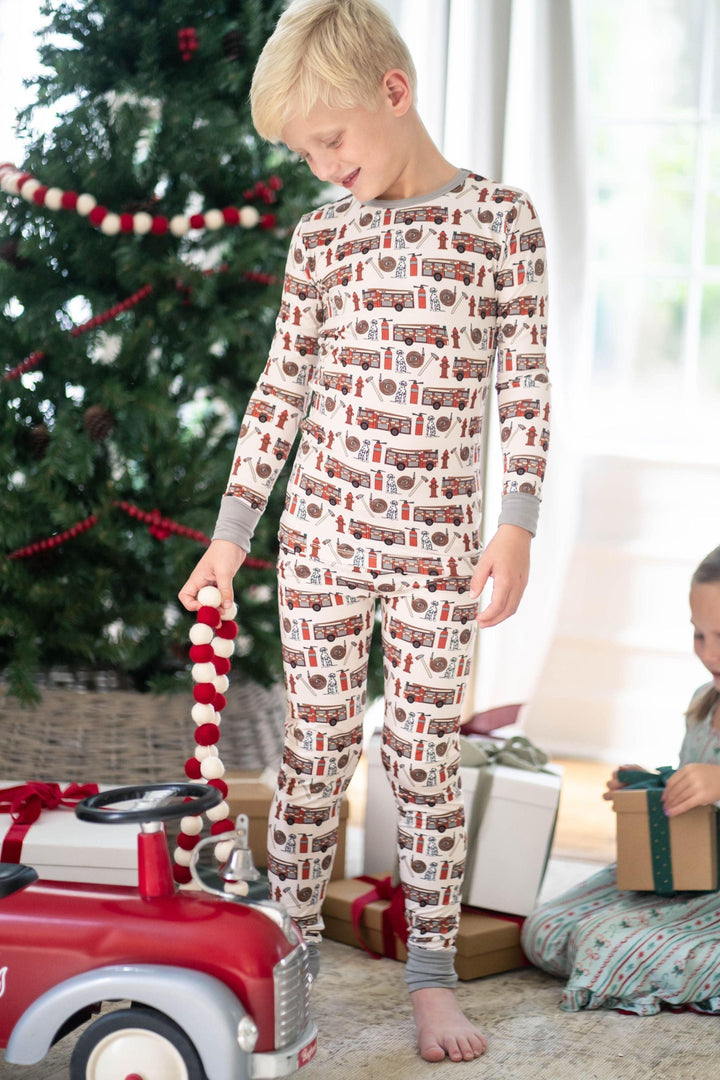 Firehouse Friends Kid's Bamboo Two-Piece Pajama Set