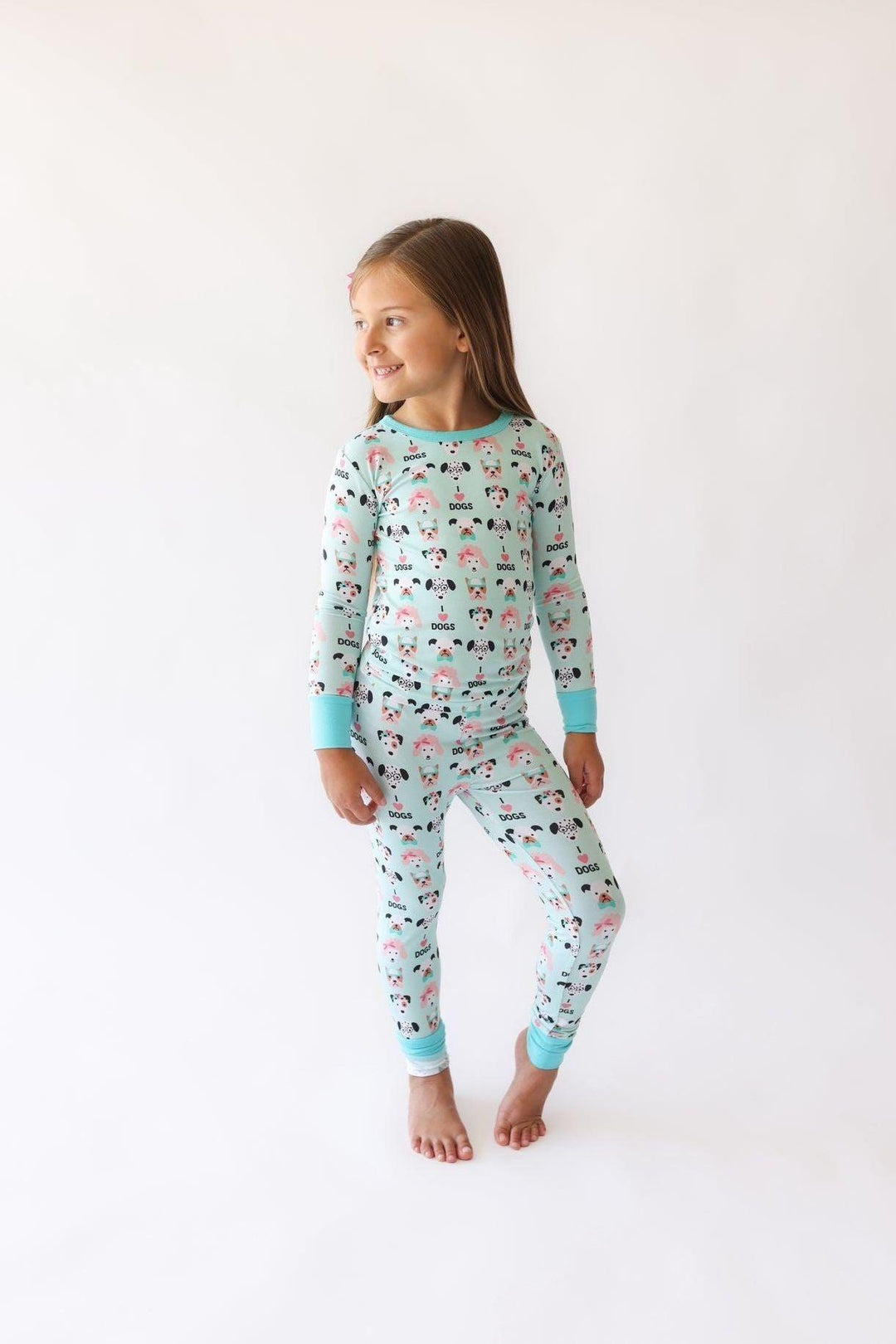 I <3 Dogs Kids' Bamboo Two-Piece Pajama Set