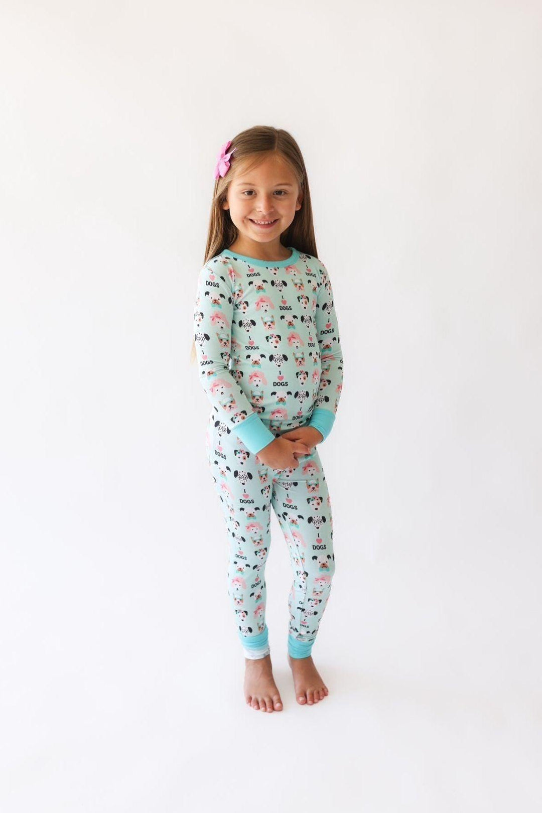 I <3 Dogs Kids' Bamboo Two-Piece Pajama Set