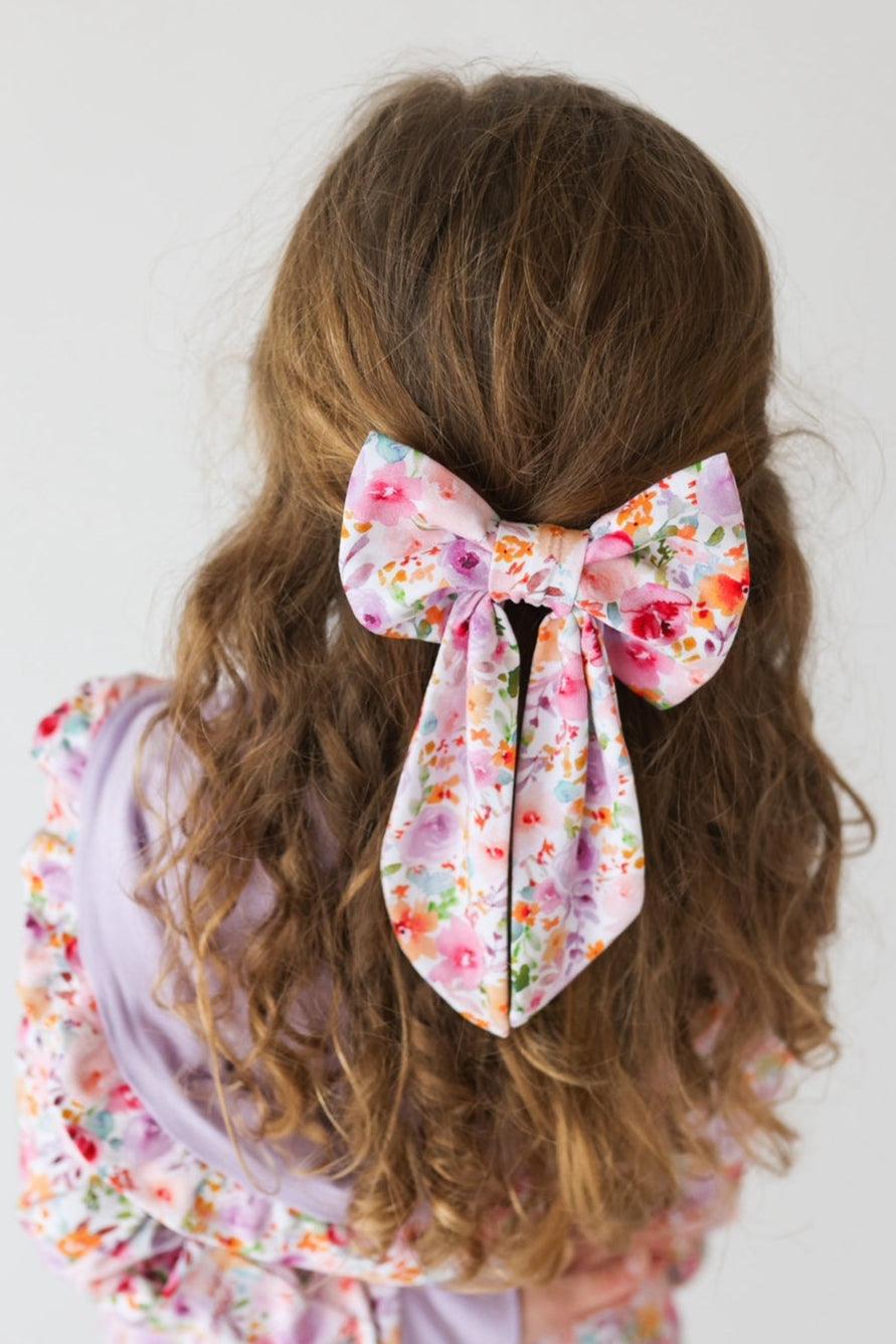 Flower Garden - Large Girls Hair Bow