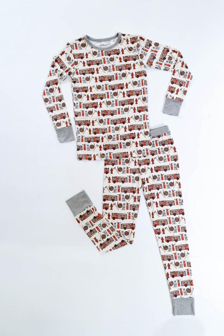 Firehouse Friends Kid's Bamboo Two-Piece Pajama Set