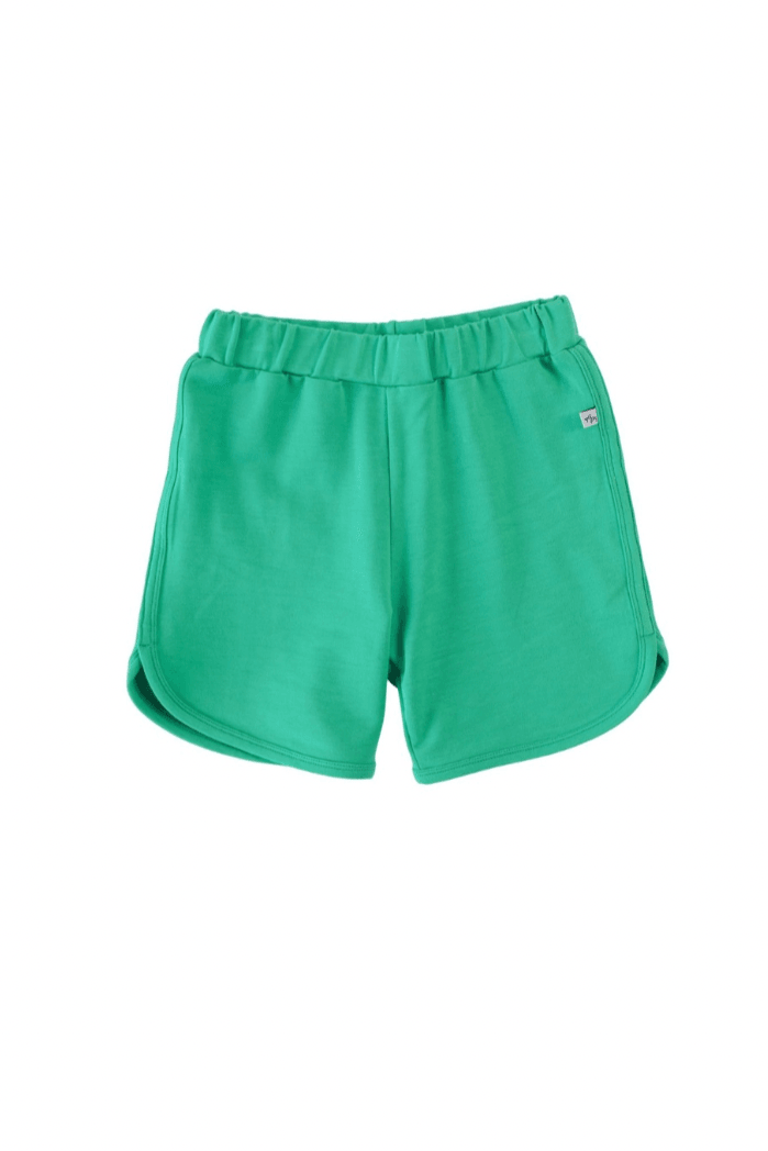 French Terry Kids Shorts - Lagoon Green