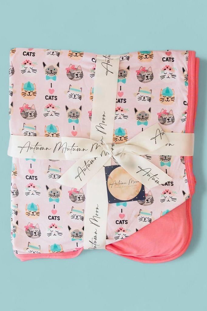 I <3 Cats Bamboo Blanket - 50" X 50"