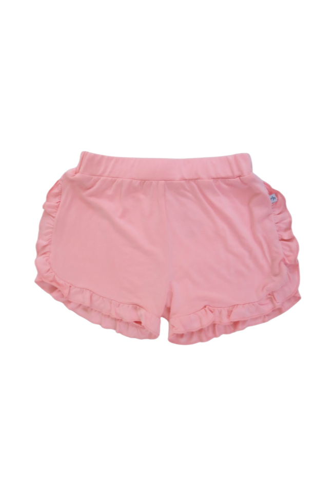 Rosey Pink - French Terry Ruffle Play Shorts