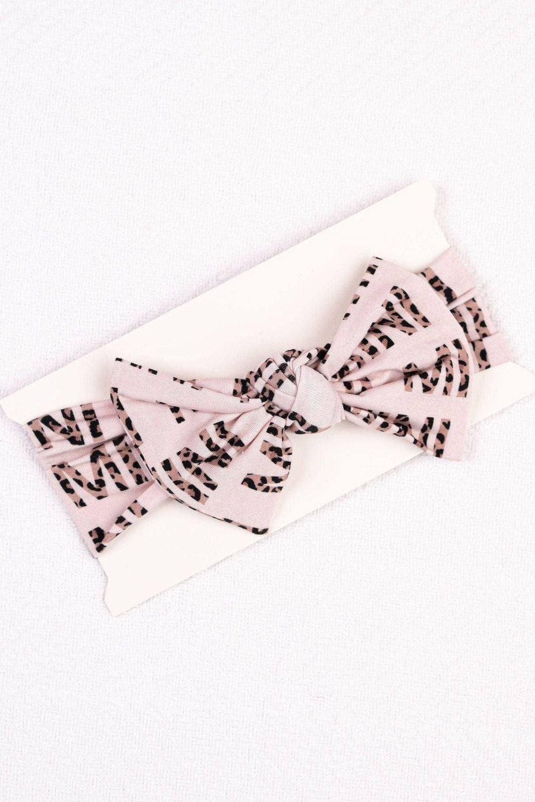 "Mini" Leopard Bamboo Knotted Headband