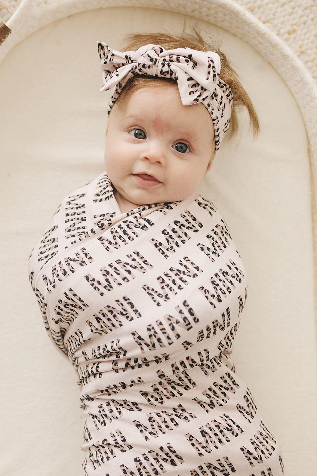 "Mini" Leopard Newborn Bamboo Swaddle Blanket