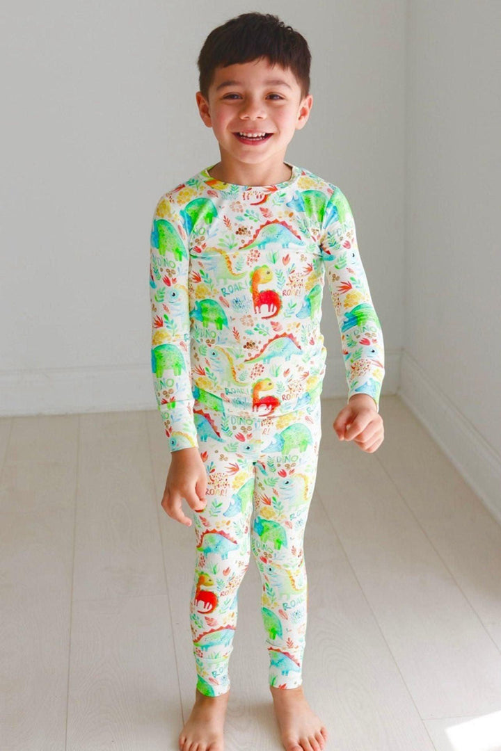 Dinosaur Kids' Bamboo Two-Piece Pajama Set