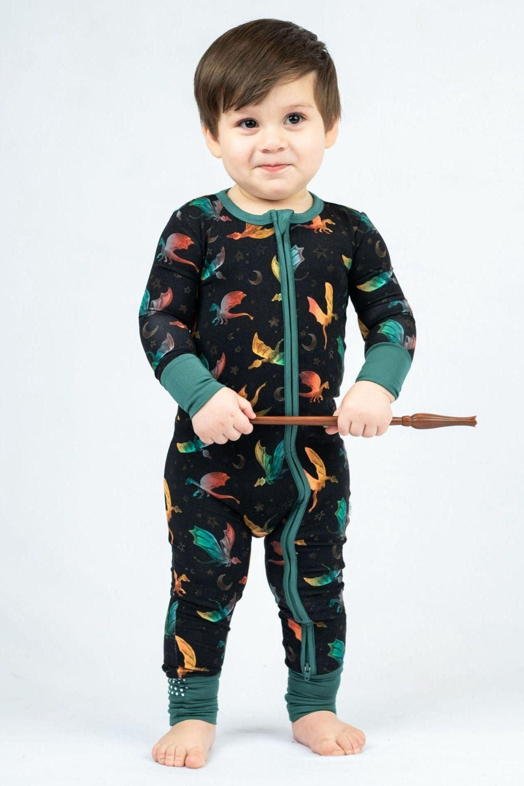 Dreamy Dragons Bamboo One-Piece Zipper Pajamas