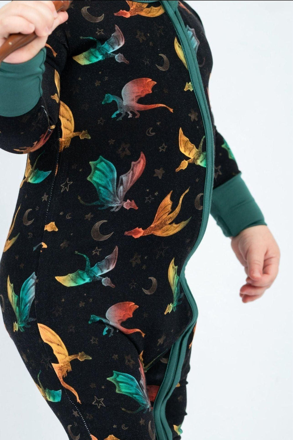 Dreamy Dragons Bamboo One-Piece Zipper Pajamas