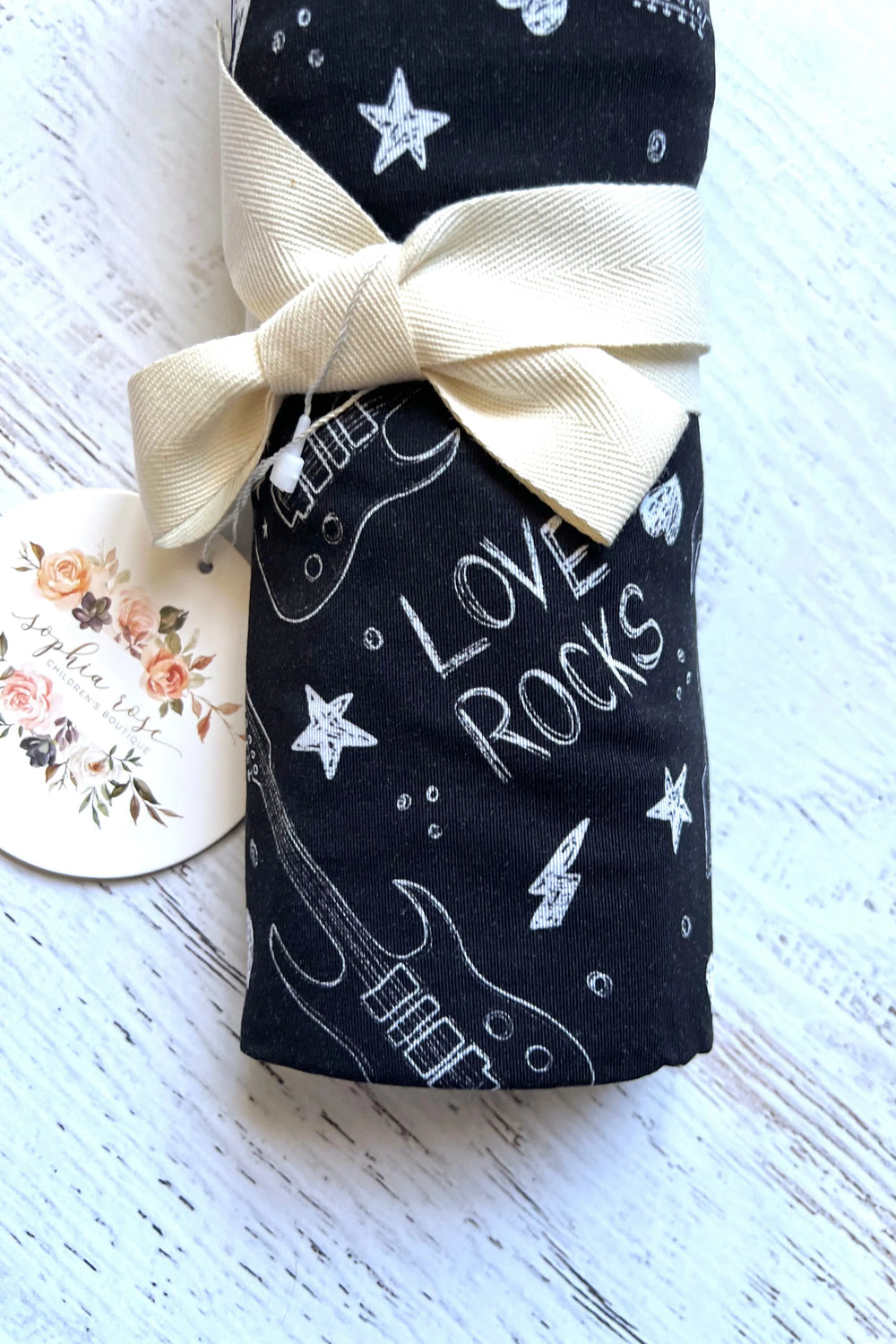 Love Rocks Newborn Bamboo Swaddle Blanket