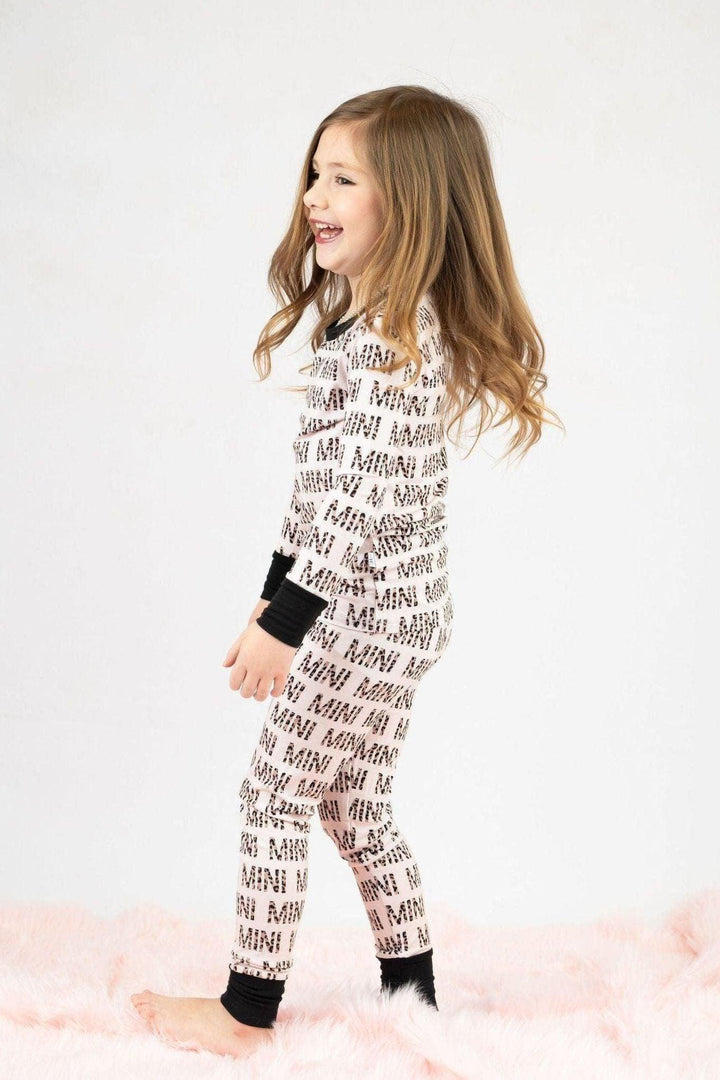 "Mini" Leopard Kids' Bamboo Two-Piece Pajama Set