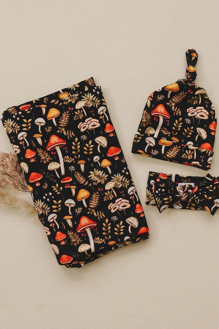 Toadstool Tales Newborn Bamboo Swaddle Blanket
