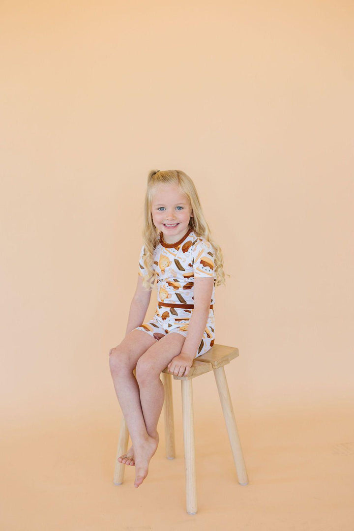 S'mores Kids' Bamboo Two-Piece Shorts Pajama Set