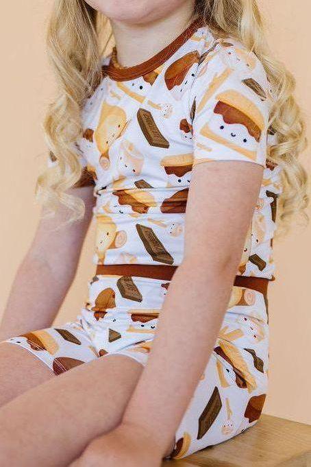 S'mores Kids' Bamboo Two-Piece Shorts Pajama Set
