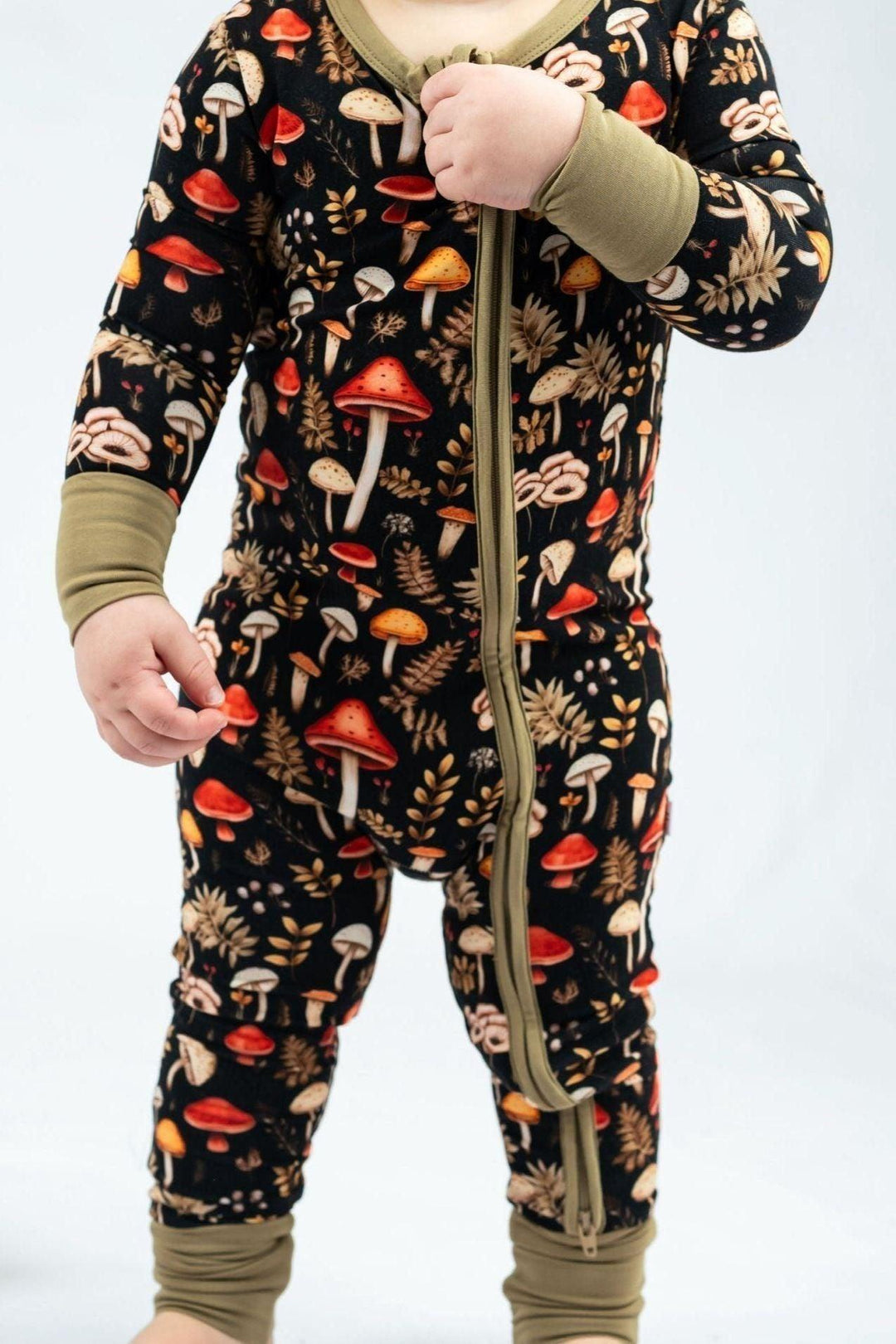 Toadstool Tales One-Piece Zipper Pajamas
