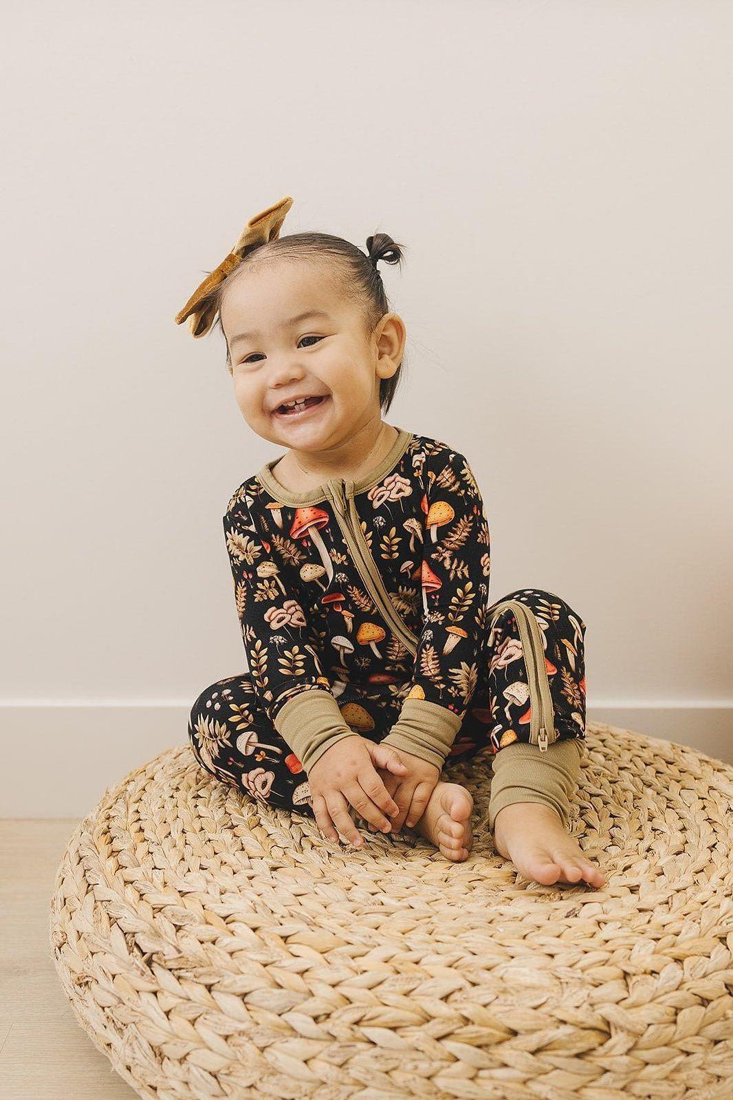 Toadstool Tales One-Piece Zipper Pajamas