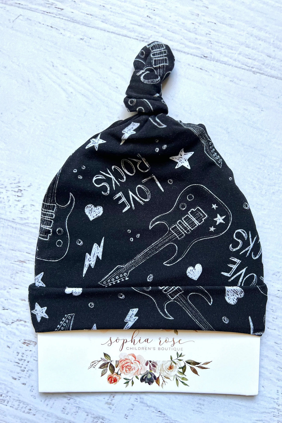 Love Rocks Bamboo Newborn Beanie