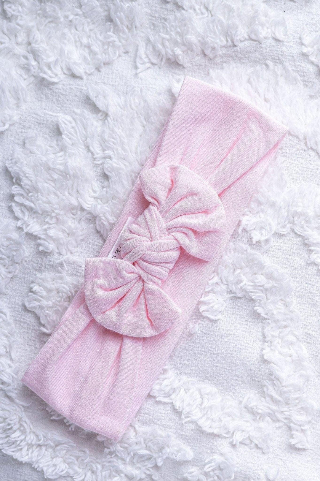 Baby Pink Stretchy Bamboo Knotted Headband
