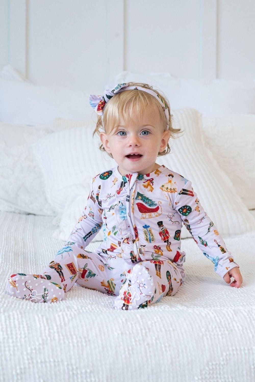 Nutcracker Bamboo One-Piece Zipper Pajamas