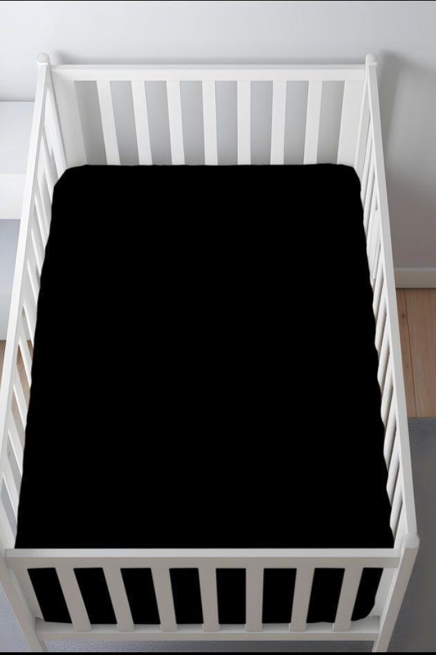 Black Bamboo Crib Sheet