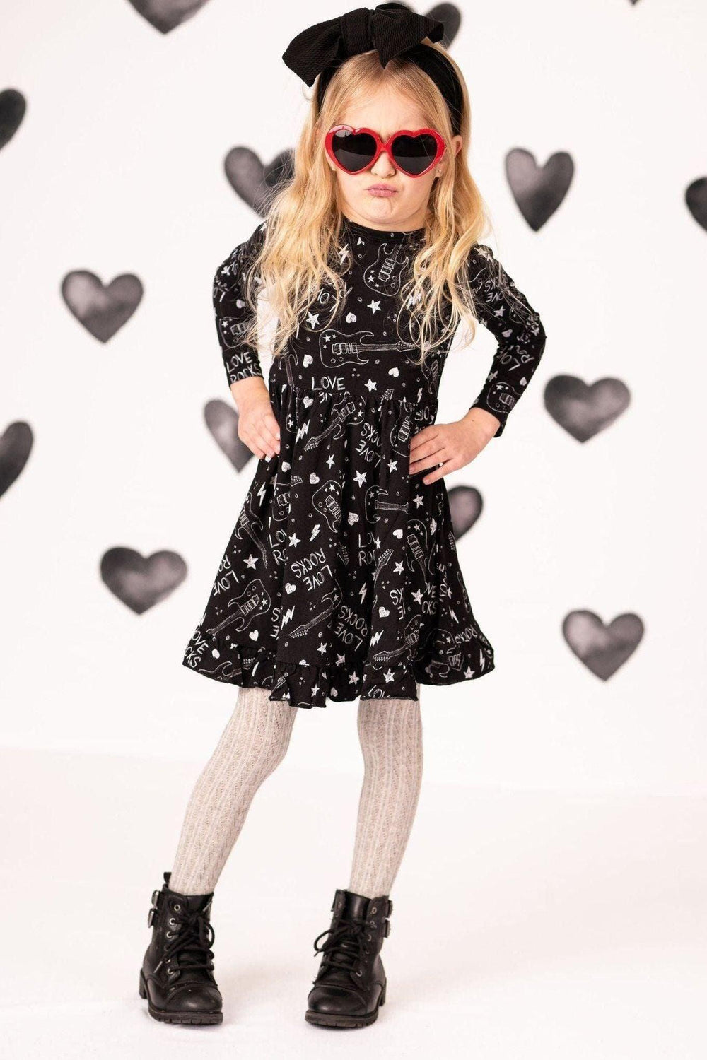 Love Rocks Girls' Bamboo Twirl Dress