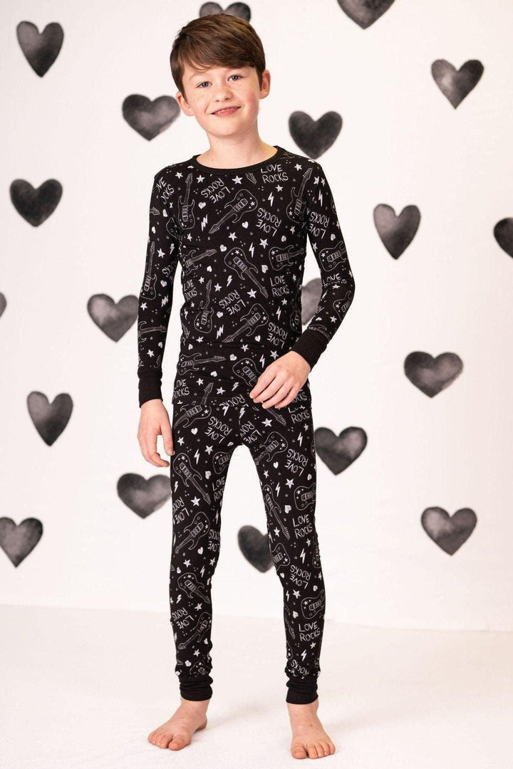 Love Rocks Kids' Bamboo Two-Piece Pajama Set