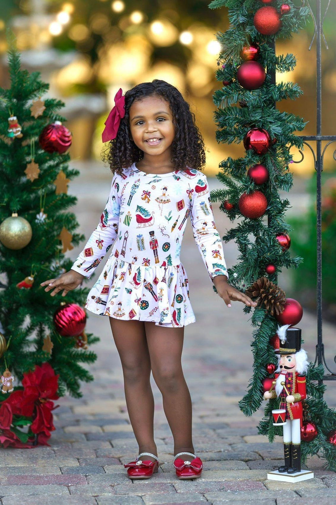 Nutcracker Bamboo Skirted Romper