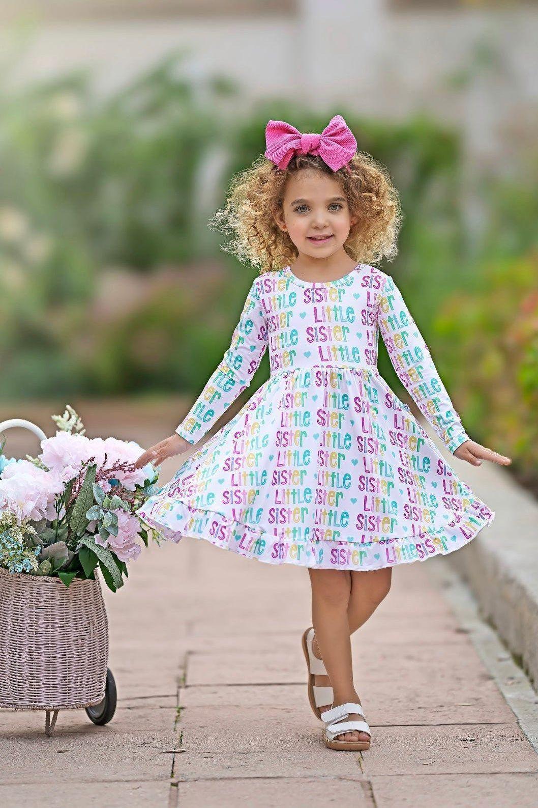 Pastel Little Sister Bamboo Twirl Dress