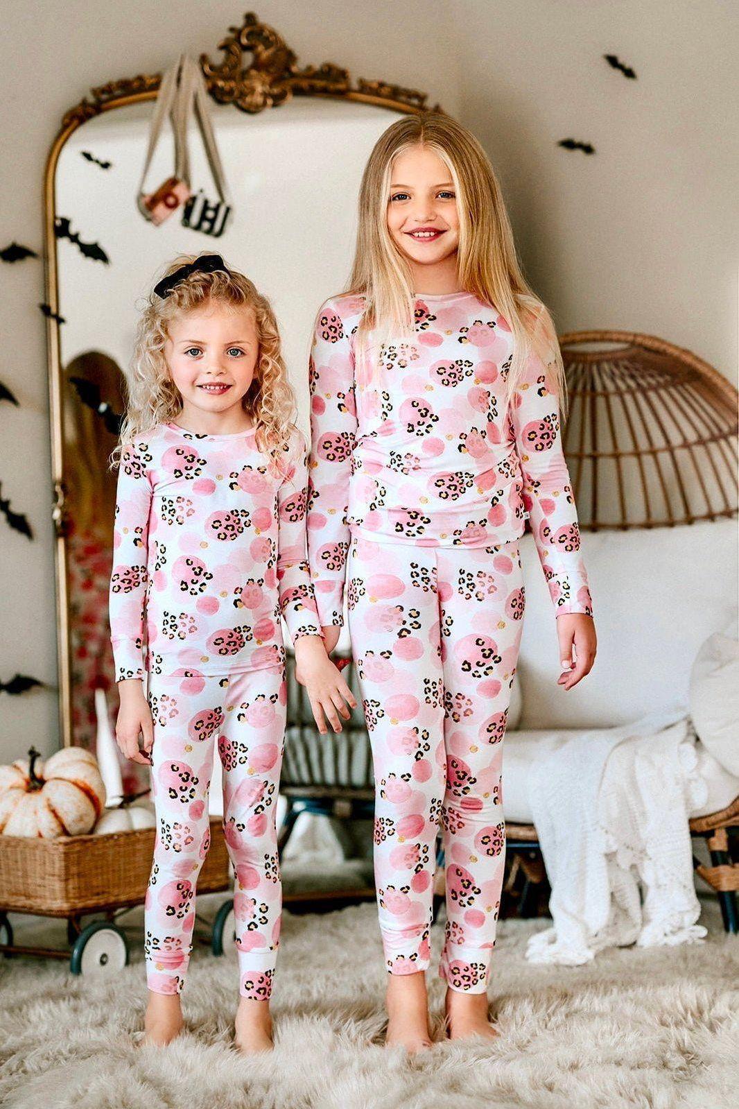 Pink Leopard - Two-Piece Bamboo Pajama Set