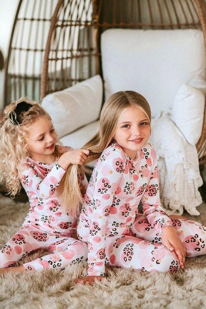 Pink Leopard - Two-Piece Bamboo Pajama Set