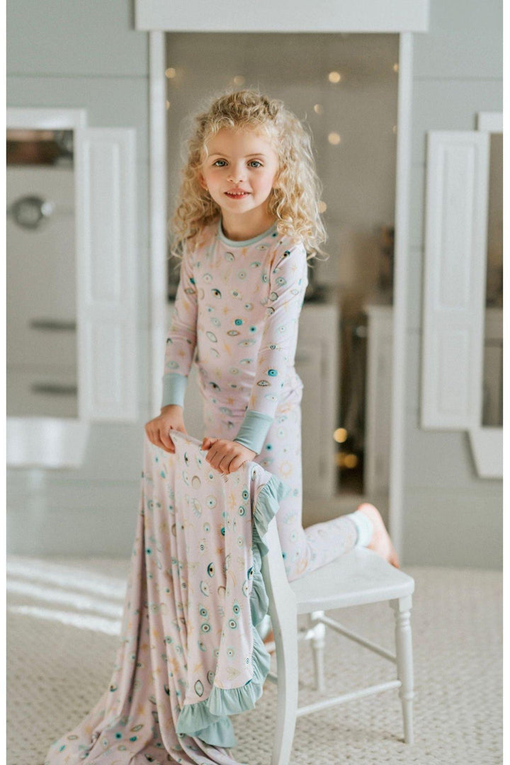 Pink Evil Eye Kids' Two-Piece Pajama Set