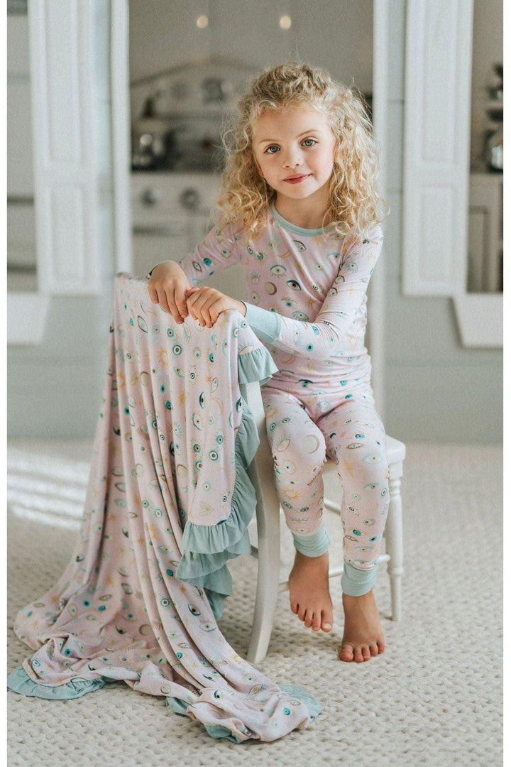 Pink Evil Eye Kids' Two-Piece Pajama Set