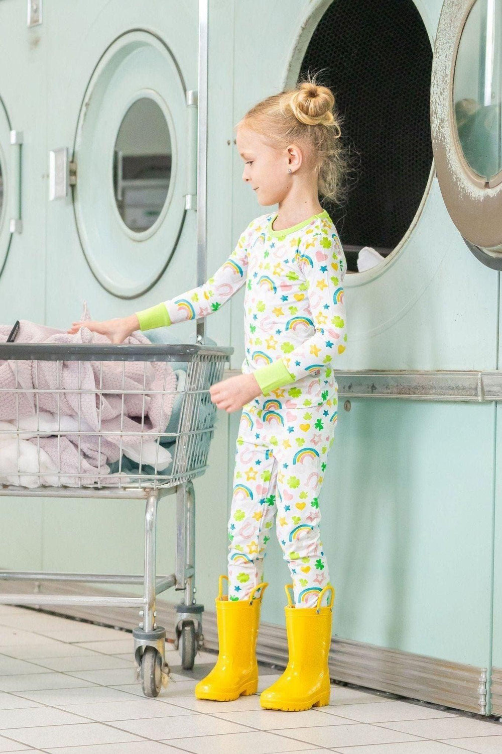 Shamrocks and Rainbows - Two Piece Kids Pajama Set