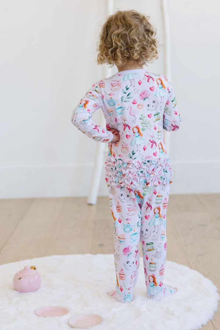 Alice in Wonderland - Zip-Up Convertible Bamboo Pajamas