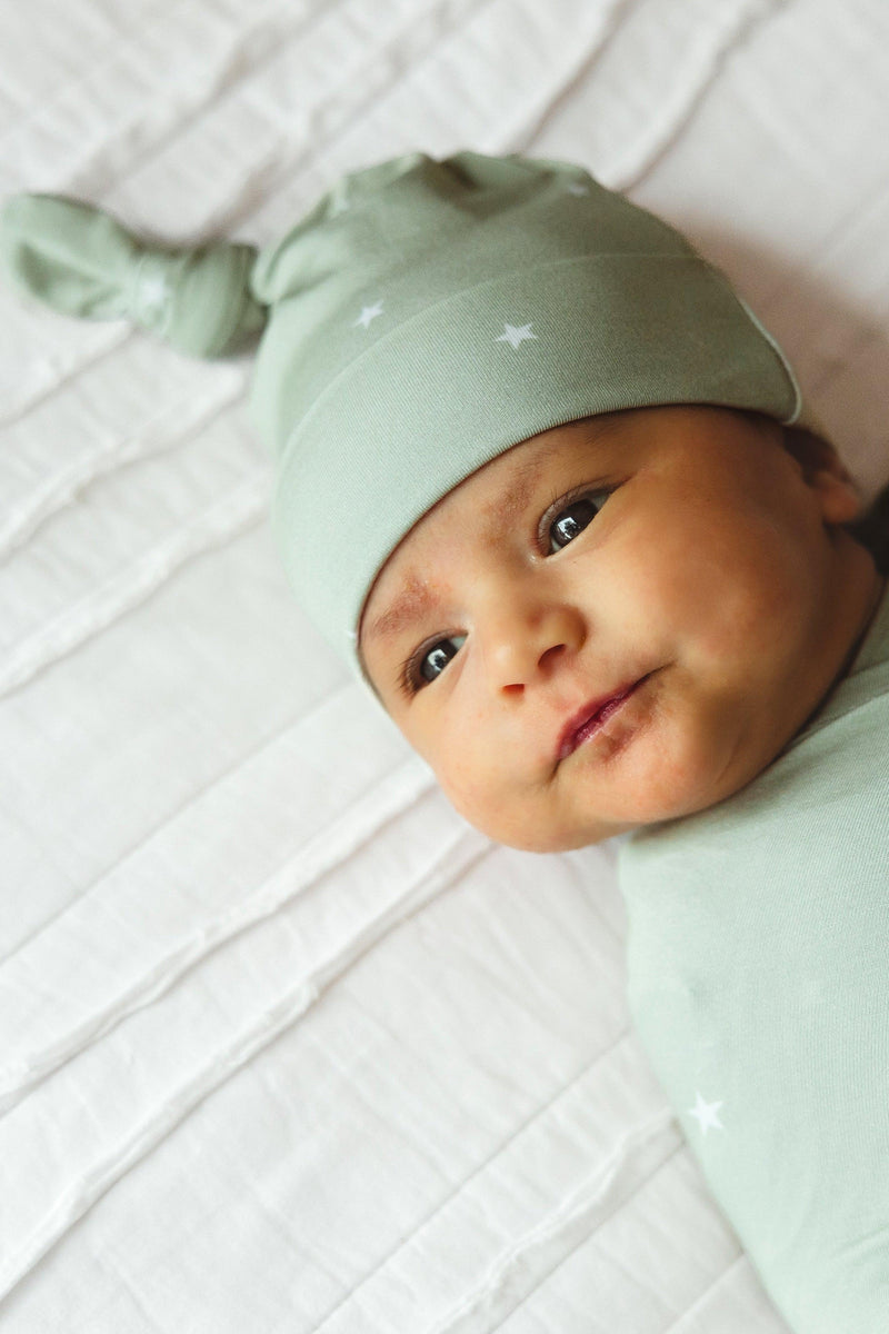 Sage Stars - Bamboo Newborn Hat