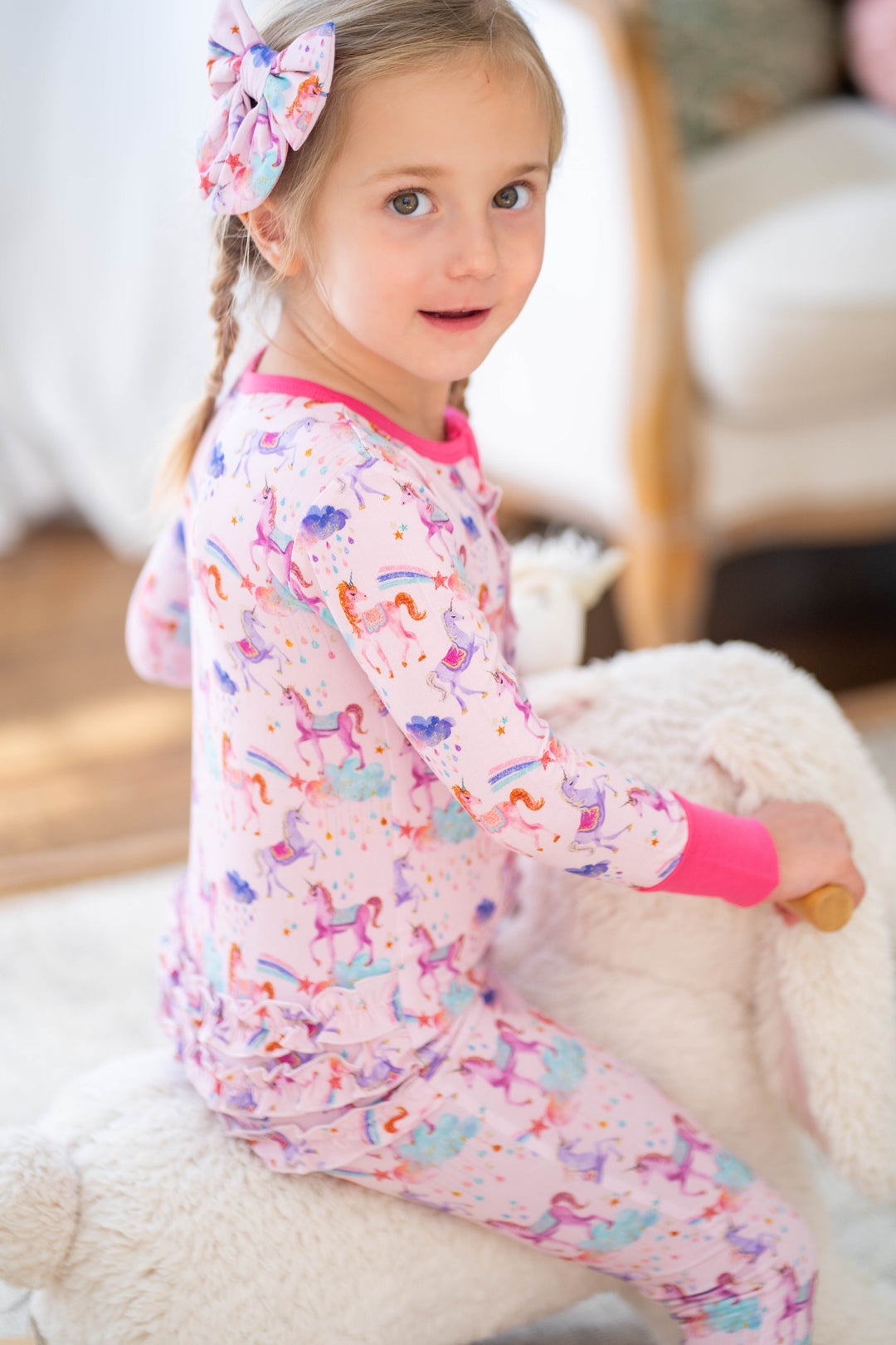 Magical Unicorns - Convertible Zip-Up Pajamas