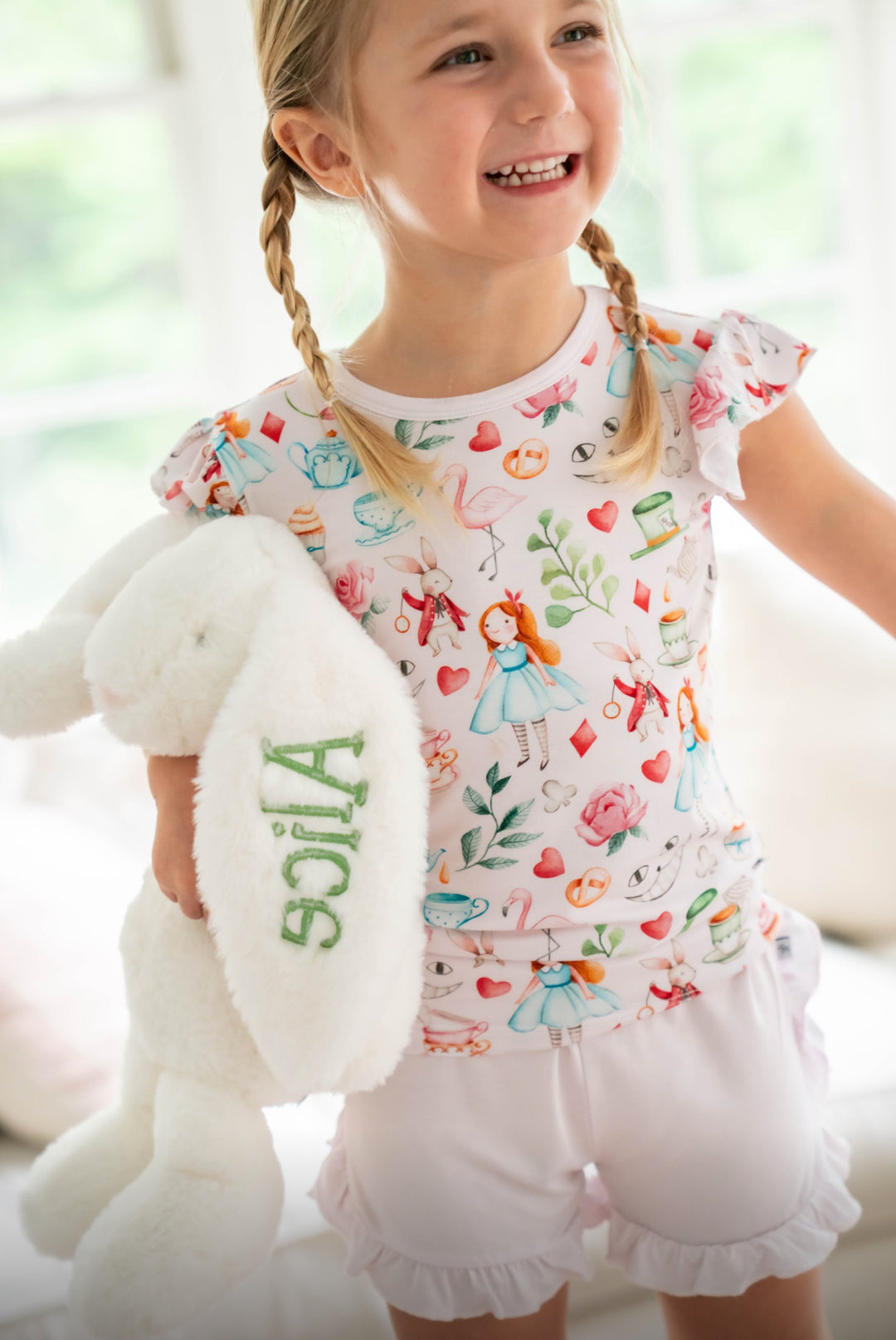 Alice in wonderland girls graphic tee