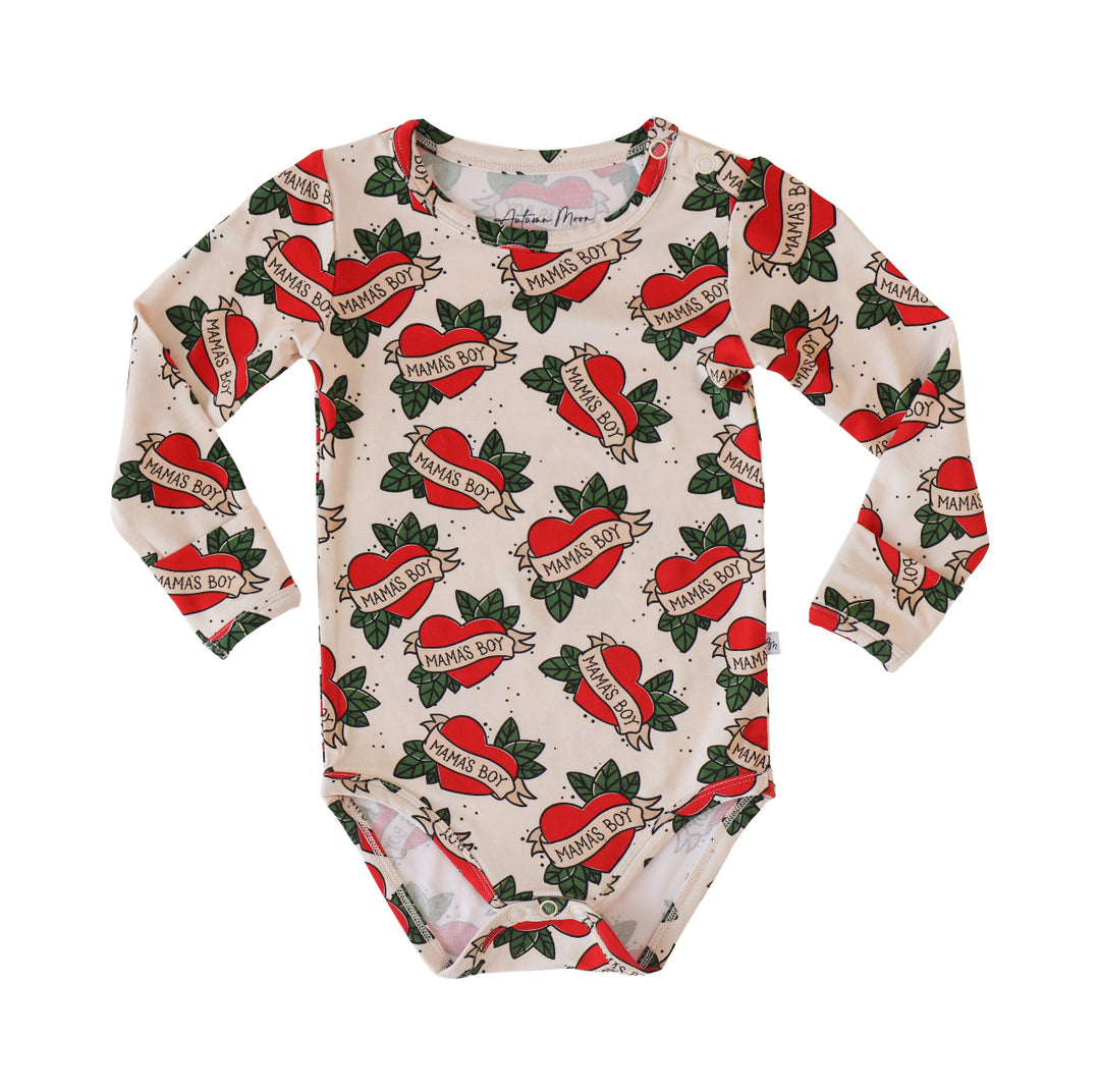 Mama's Boy - Long Sleeve Baby Bodysuit