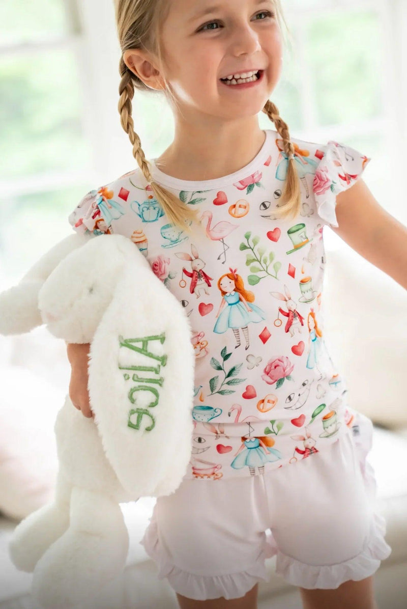 Baby Pink - Girls Ruffle Shorts